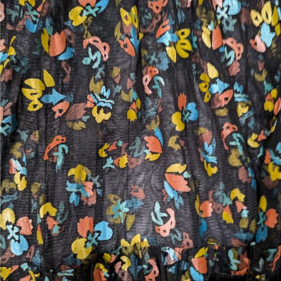 Free People Practical Magic Floral Print Mesh Dress Size XS - Picture 4 of 11